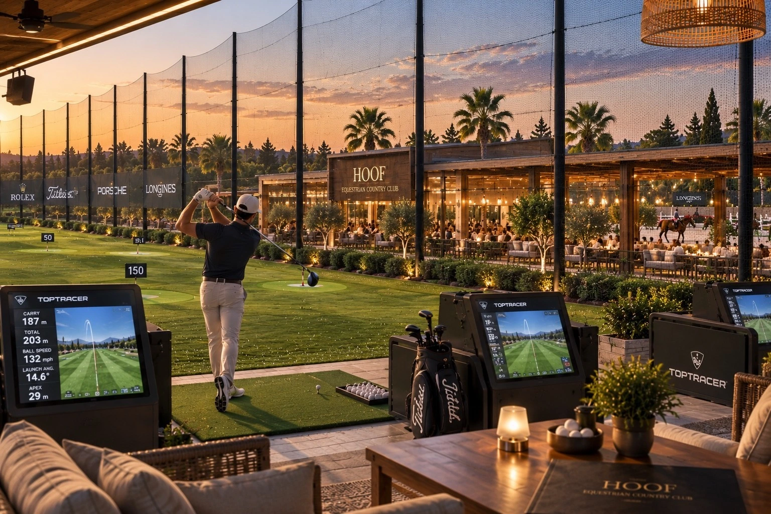 Toptracer teknolojili HOOF golf antrenman alanı